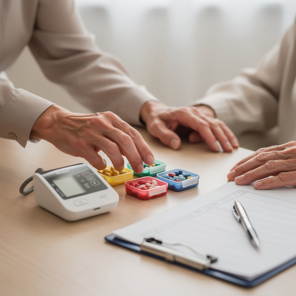 HMIC Assisted Living LLC caregiver providing compassionate assisted living services to a senior resident in San Diego